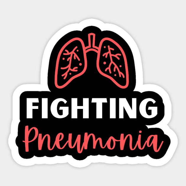 Fight Pneumonia Lungs Encouragement Inspirational Motivational Quote Doctor Nurse Cancer Survivor Purple Ribbon Cancer Support Hope Love Mental Health Depression Anxiety Gift Idea Sticker by EpsilonEridani